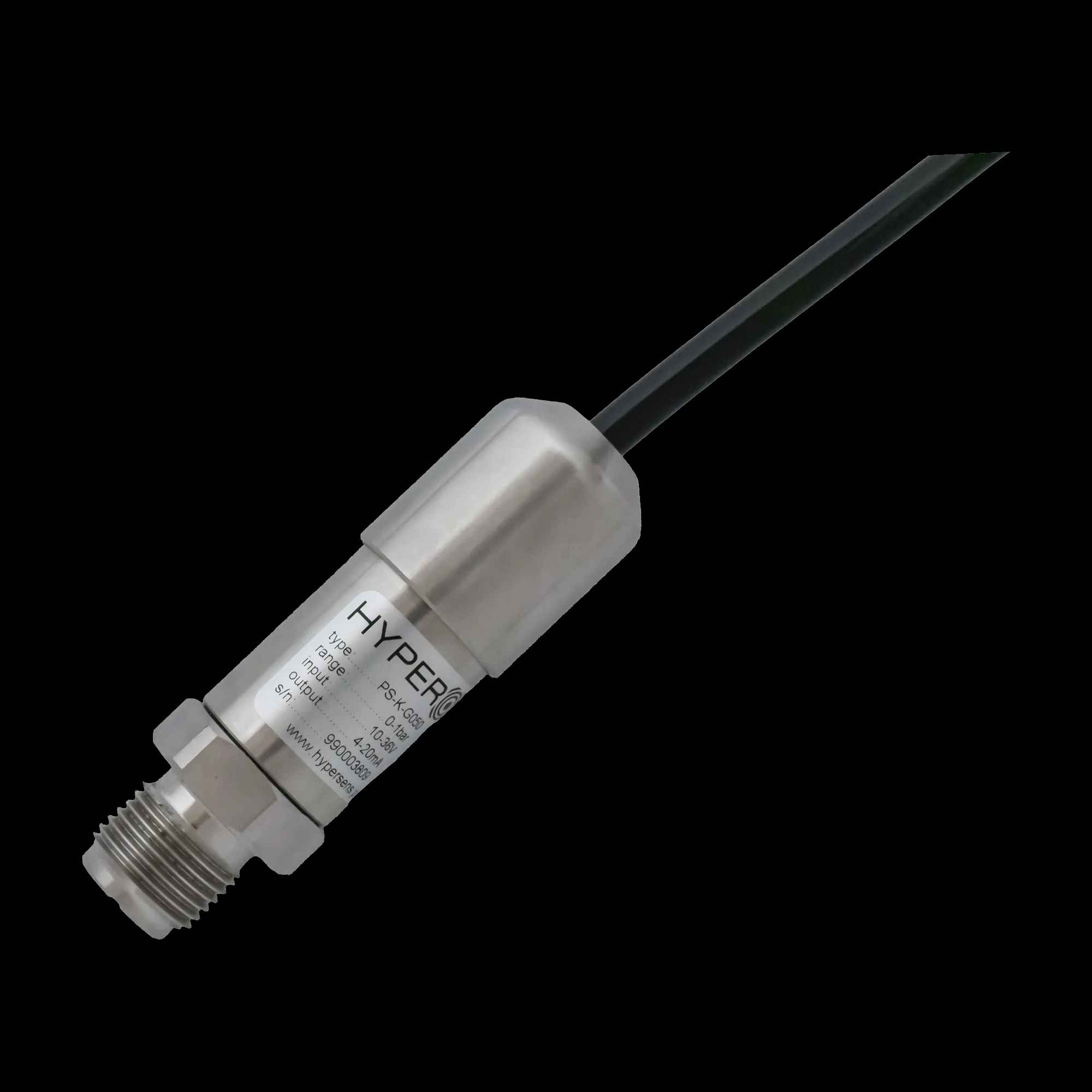 Przetwornik ciśnienia PS-K G050 IP68 z kablem hermetycznym — Hypersens