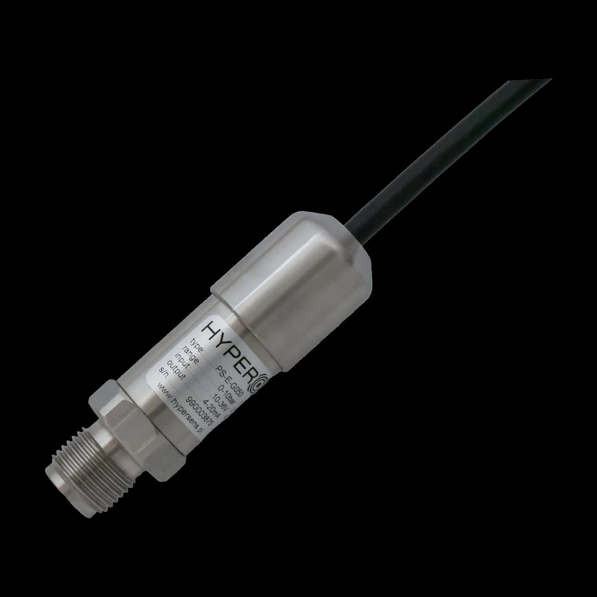 Przetwornik ciśnienia PS-E G050 IP68 z kablem hermetycznym — Hypersens
